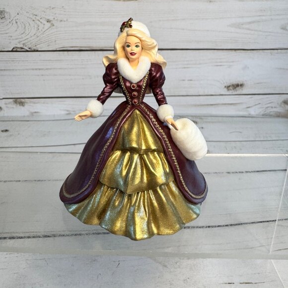 Hallmark Holiday Barbie Keepsake Christmas Ornaments Lot of 4 1994-1997 Boxes - Picture 12 of 14